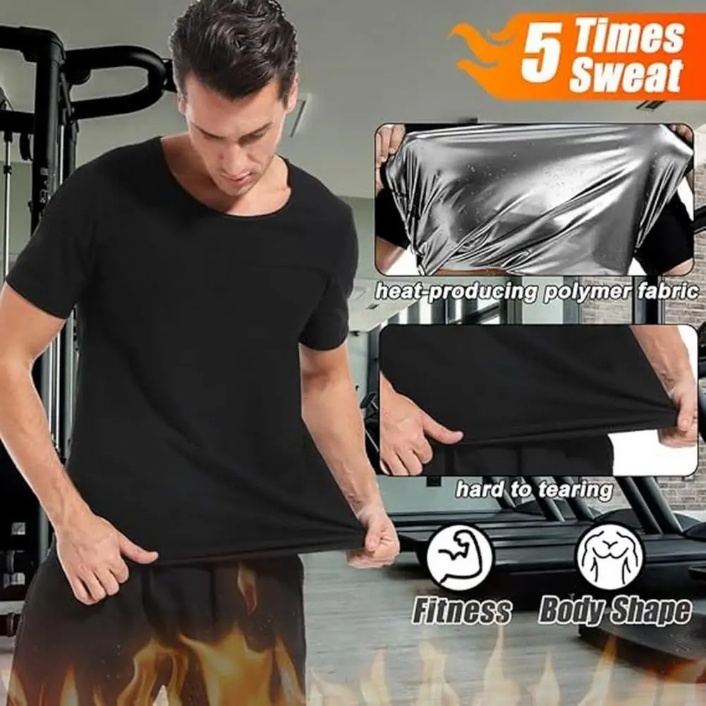 

Men Weight Loss Sauna Top Full Body Shaping Sauna Suit Men's Sauna Shirt for Weight Loss Calorie Burning During Gym for Maximum