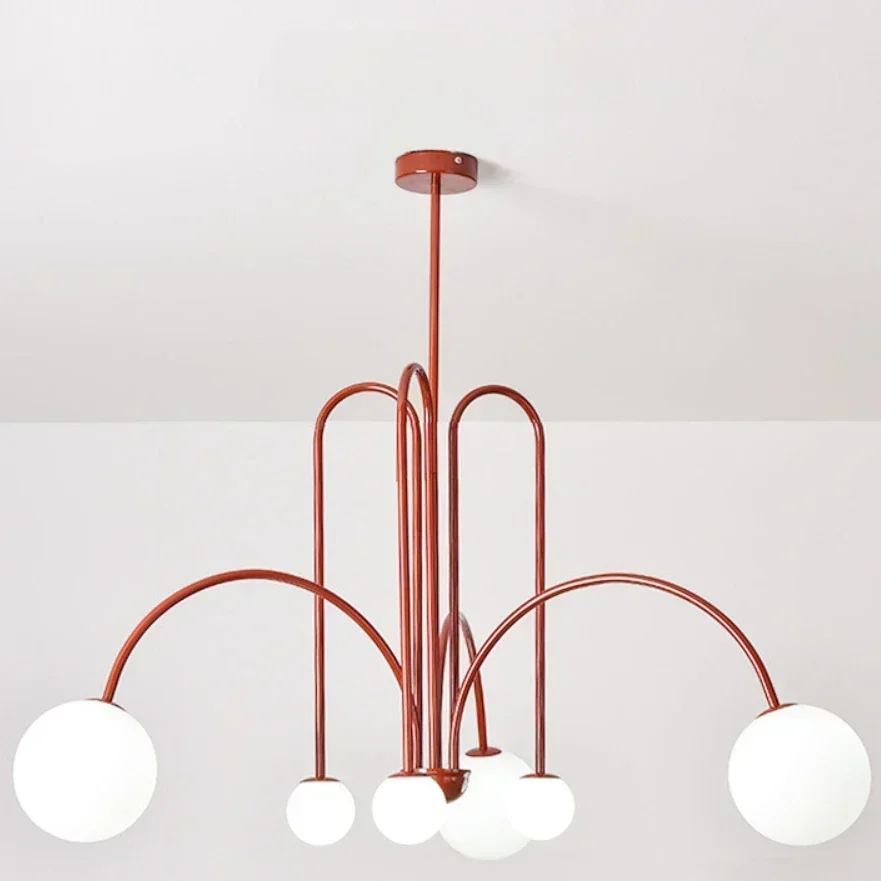 Nordic Led Eisen Decke Kronleuchter Retro Bar Küche Anhänger Lichter Wohnzimmer Esszimmer Küche Beleuchtung Minimalistischen Linie Glanz