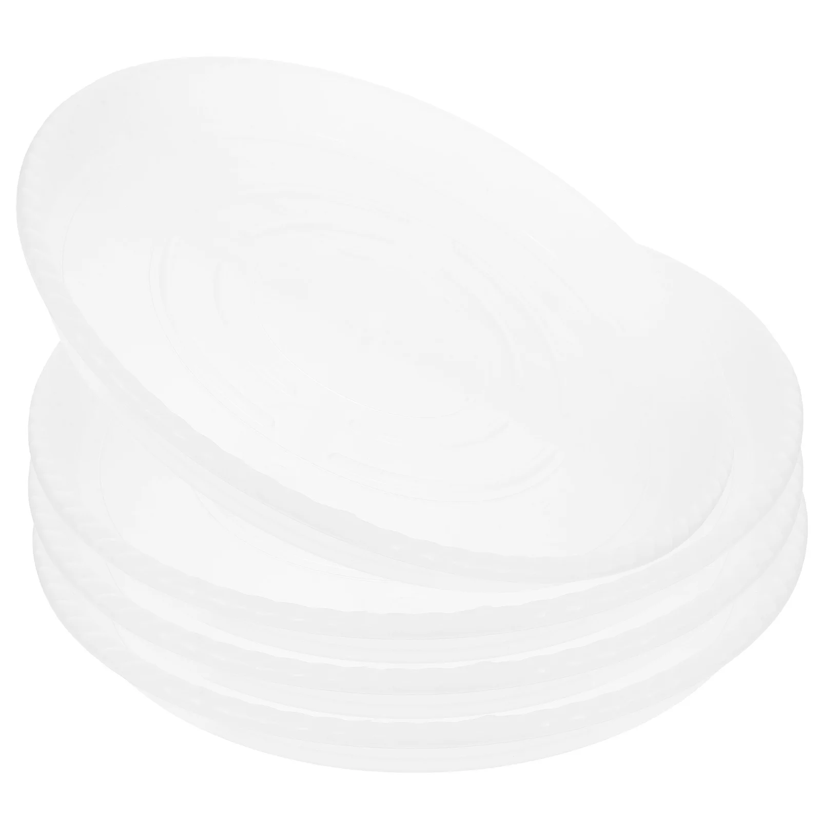 4 Buah Alas Pot Tanaman Bulat Plastik Transparan 16 Inci untuk Penggunaan Dalam dan Luar Ruangan, Baki Tetes Pot Bunga, Alas Drainase Penanam