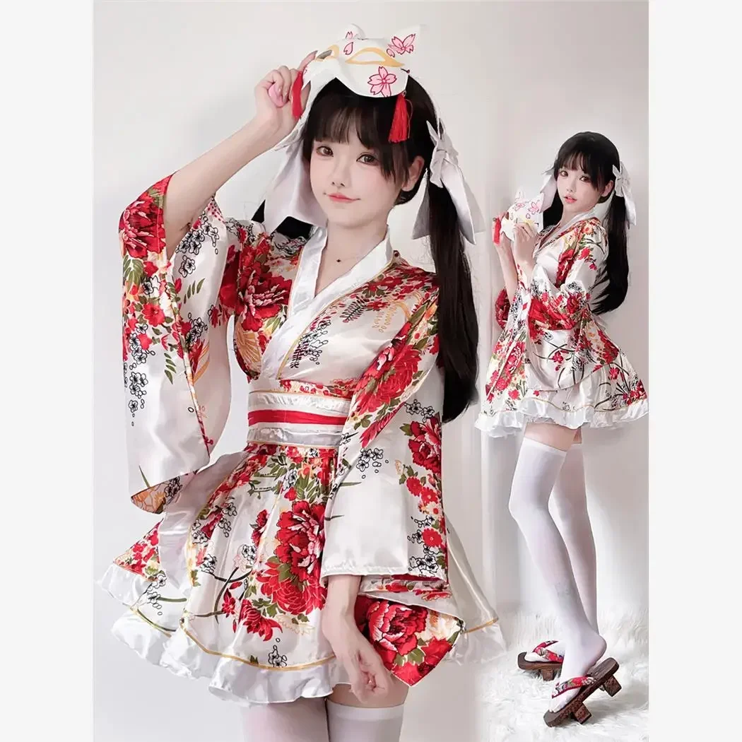 Traditional kimono summer kimono print improved yukata ladies pure desire set cosplay