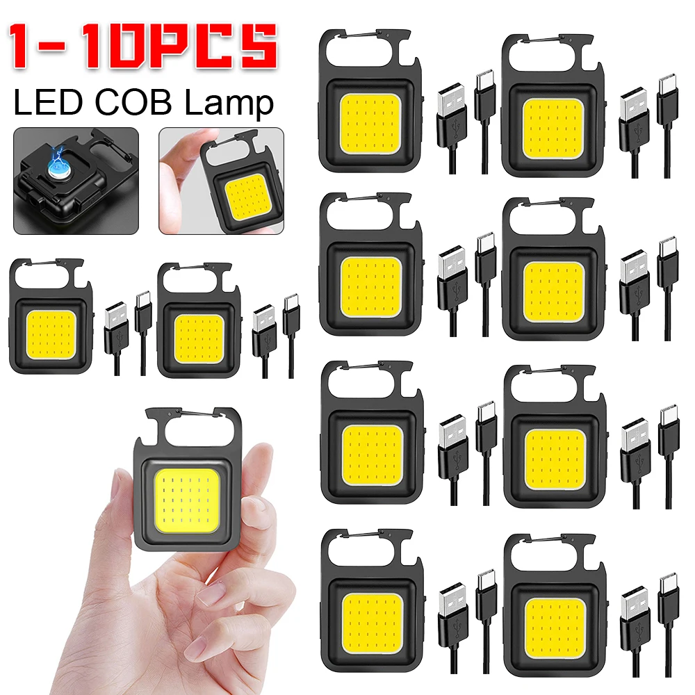 

1-10 шт., светодиодный мини-фонарик с USB-зарядкой