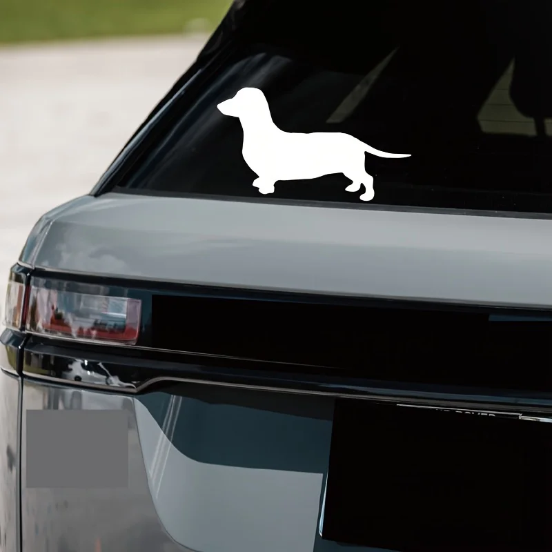 

1 шт. автомобильная наклейка с силуэтом таксы — идеально подходит для выражения любителей домашних животных
