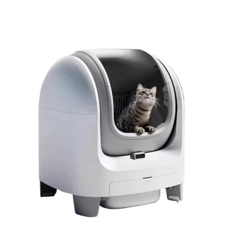 forOpen Design Automatic Cat Toilet self-cleaning cat toilet with Silicone Mat and FS Enzyme Deodorizer