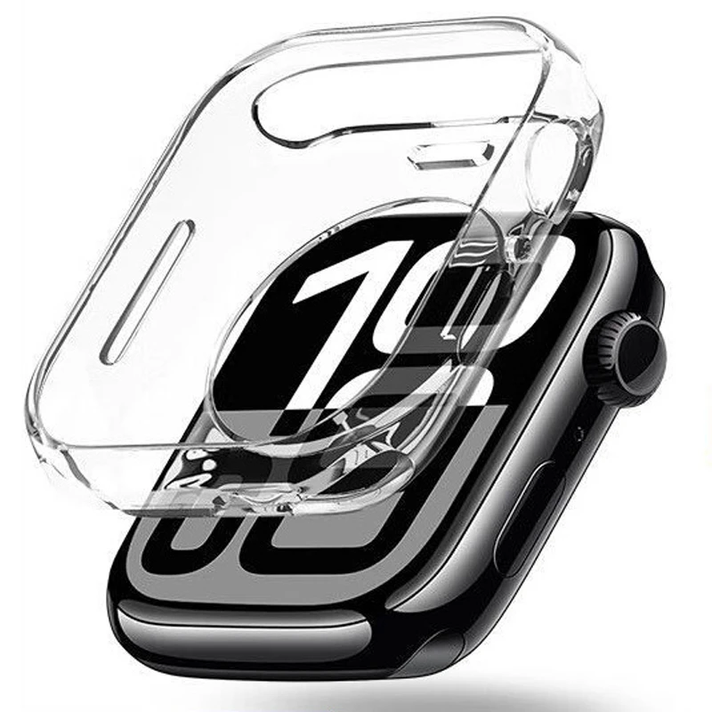 Мягкий силиконовый чехол для Apple Watch 46 мм 45 мм 44 мм 40 мм 41 49 мм 38 42 мм Защитный чехол iWatch Series Ultra 10 9 8 7 SE 6