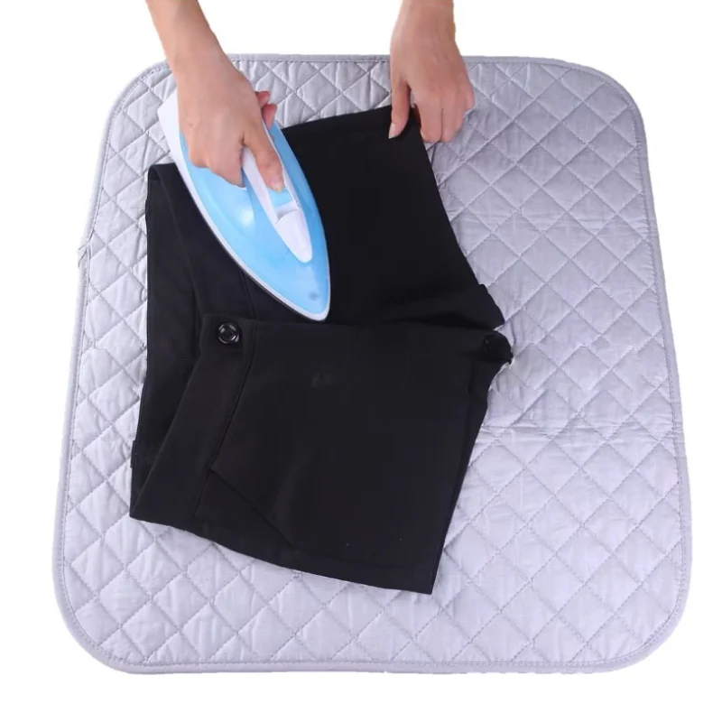 Portable Table Top Ironing Mat Laundry Pad Washer Dryer Cover Board Heat Resistant Blanket Press Clothes Protector Travel