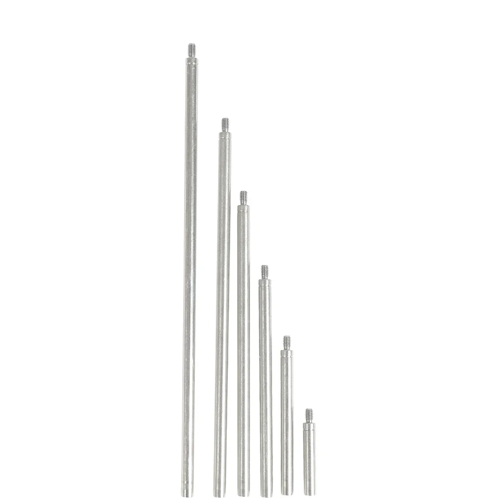 6pcs Digital Indicator Extension Stem Rod Set M2.5 Thread Stainless Steel For Dial Gauge Measurement Tool With Storage Case