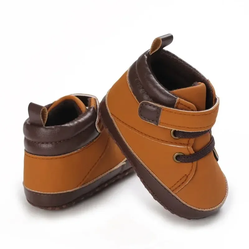 Tênis retrô de sola macia Meckior para bebê menino e menina, sapatos casuais para crianças, mid-top, primavera e outono