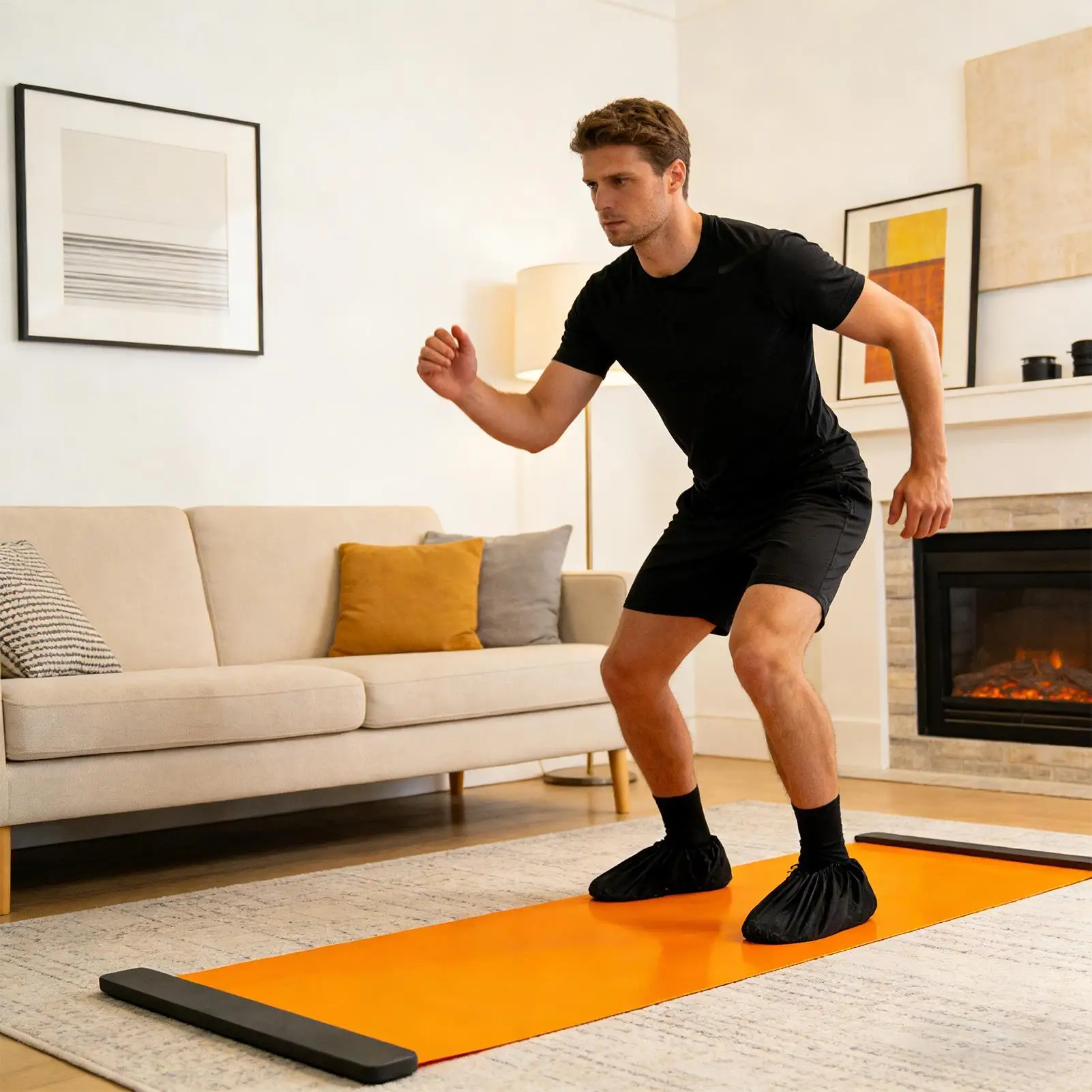 

Snowboard Practice Mat Portable Multi Functional Exercise Mat for Indoor Outdoor Home Gym Balance Training Core Workout