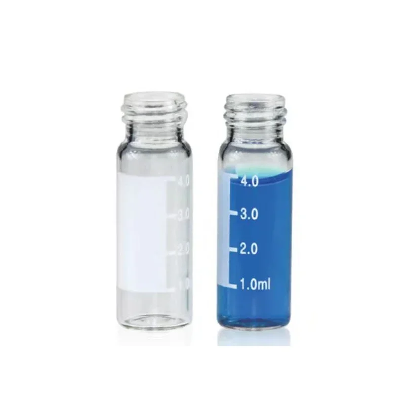 100PCS 2ml/4ml Clear Glass Liquid Injection Chromatography Vial Sample Bottle Glass Vial Lab Glass Containers without Cap