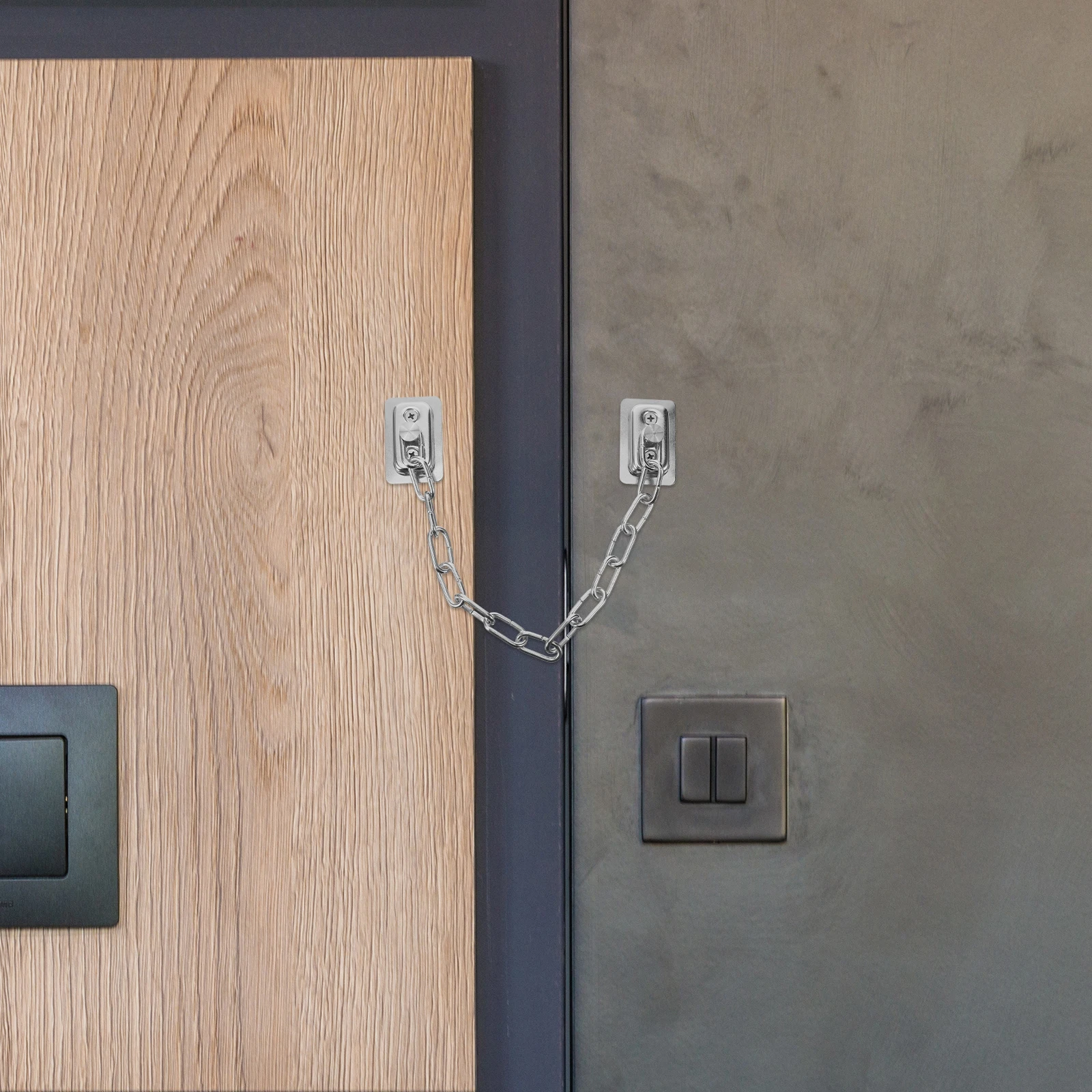 

Window Lock 30cm Stainless Steel Chain Door Safety Lock No Drilling Required for Windows Doors Apartments