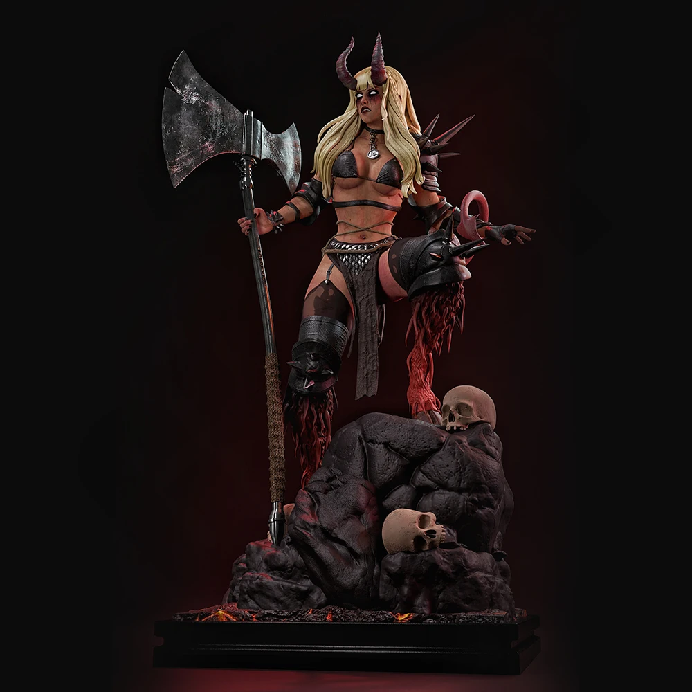 

1/24 3d Printing Model Kit Sexy Devil Resin Figure Model Kit DIY Miniature Reduction Statue Unpainted Kit Toys