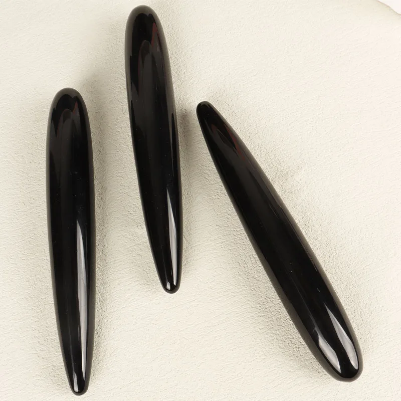 Natural Obsidian Big Massage Wand Large Healing Jade Crystal Stone Yoni Massage Stick As Women Or ManBody Relax