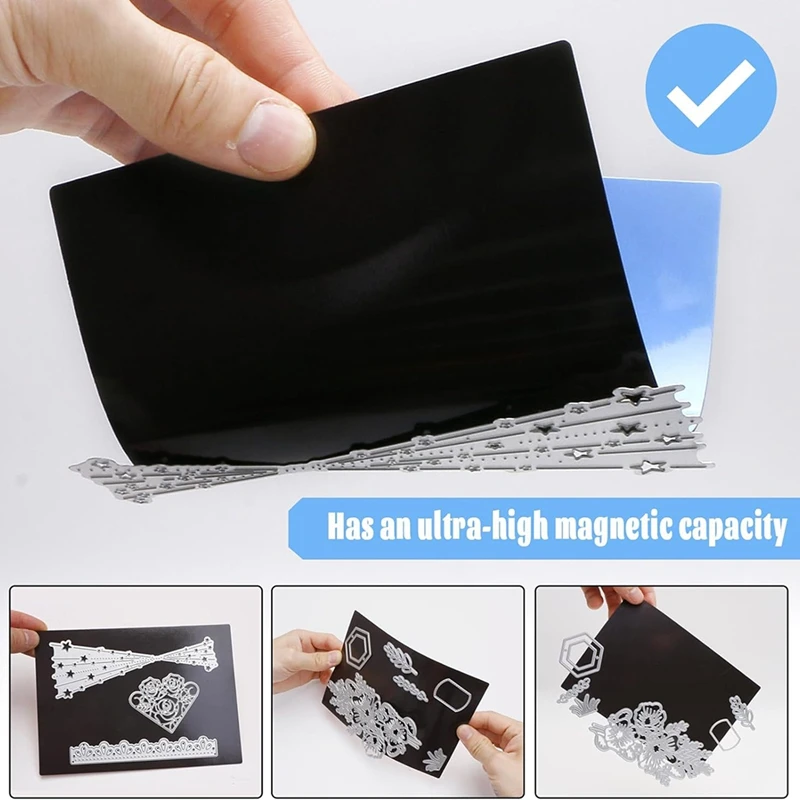 حار TTKK سميكة 8 حزمة شريط ورقي مغناطيسي يستقر وملصقات ملصقات ل يموت تخزين ختم يموت قطع بطاقة التخزين صنع