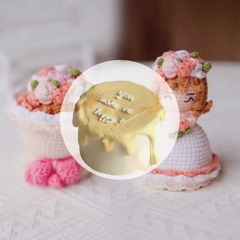 

Вязаная крючком кукла-невеста в костюме, букет из кукол, декор для стола, подарок на свадьбу, 1 шт.