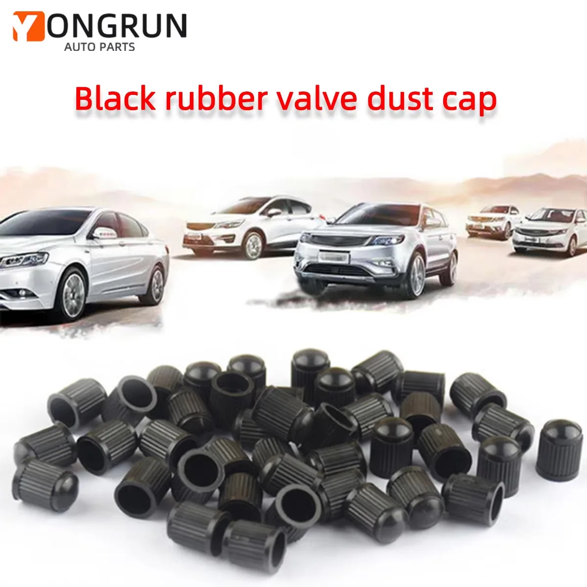 

YONGRUN 10/20/50/100PCS Black Tire Valve Cap Set: Suitable For Automobiles Suv Durable Multifunctional Bicycles And Motorcycle