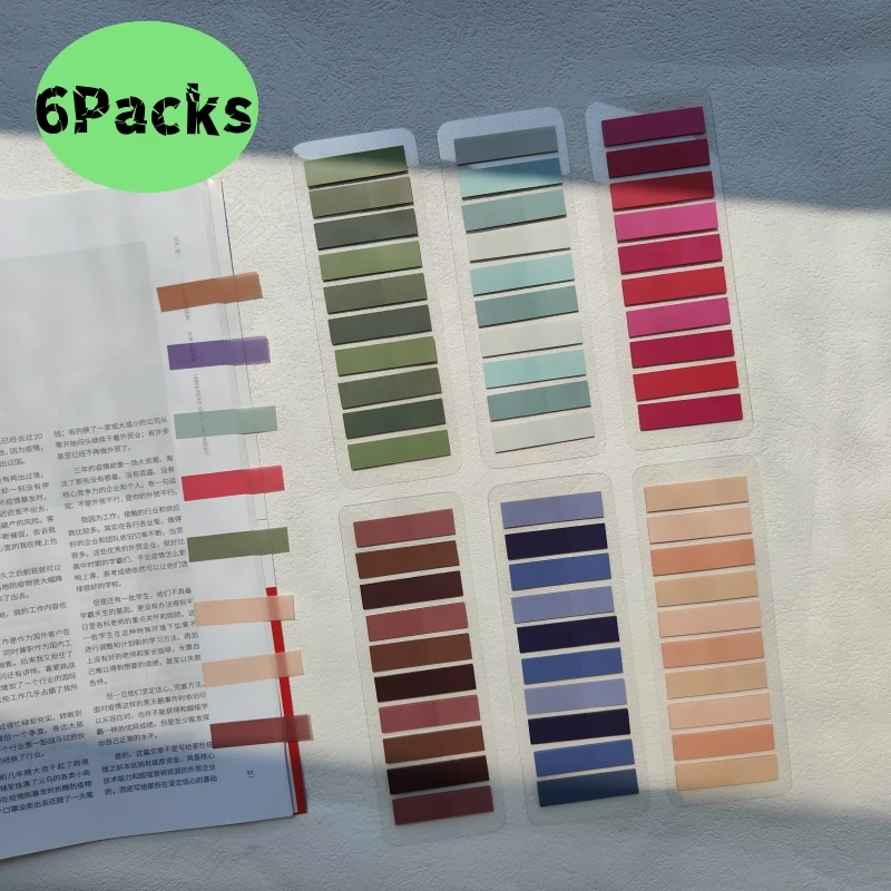 

1200 Sheets Color Stickers Notes Transparent Self-Adhesive Index Tabs Flags Sticky Note Stationery School Office Supplies