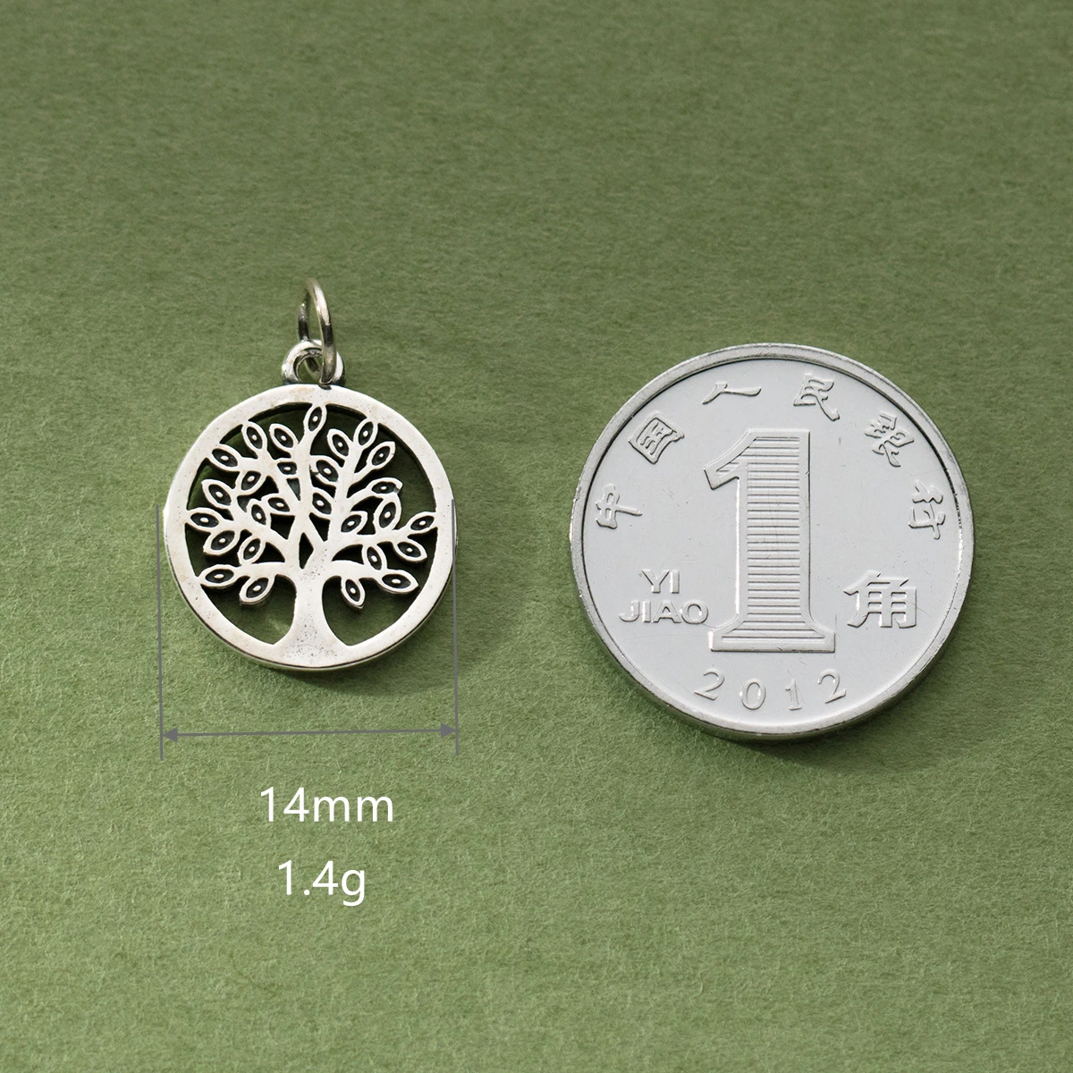 100% Real Sterling 925 Silver Accaccessories Life Tree Charm Pendant For Bracelets and Necklaces Key Chain Diy Material