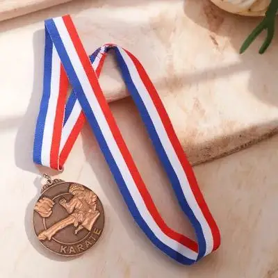 Martial Competition Medal Karate Zinc Alloy Durable Metal Decor Reusable Hanging Medal Prestige Display Medals