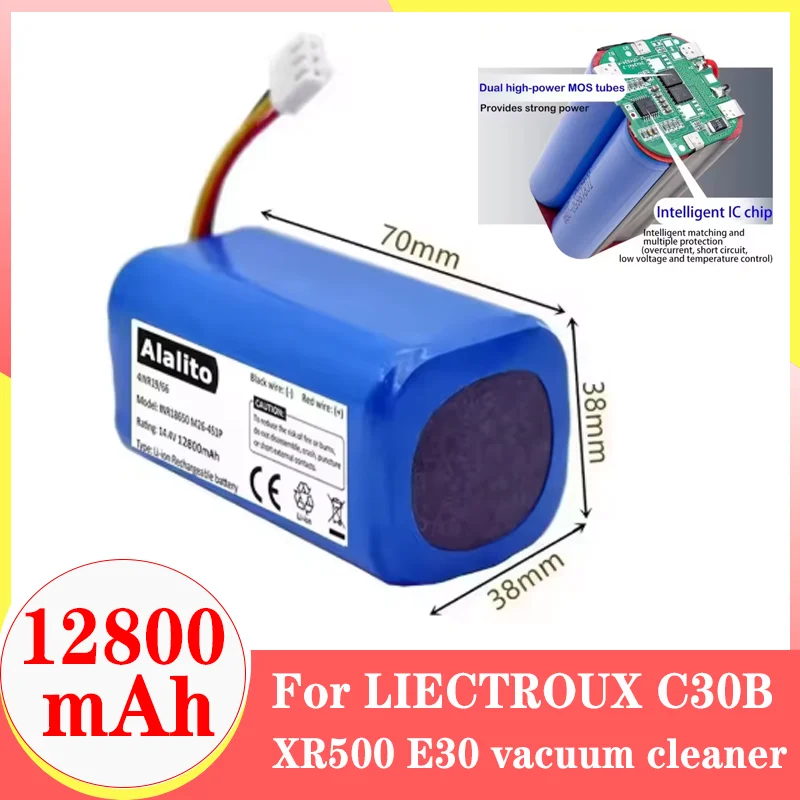 Новый оригинальный аккумулятор 14,4 В 12800 мАч для литиевого элемента робота-пылесоса Lirctroux C30B