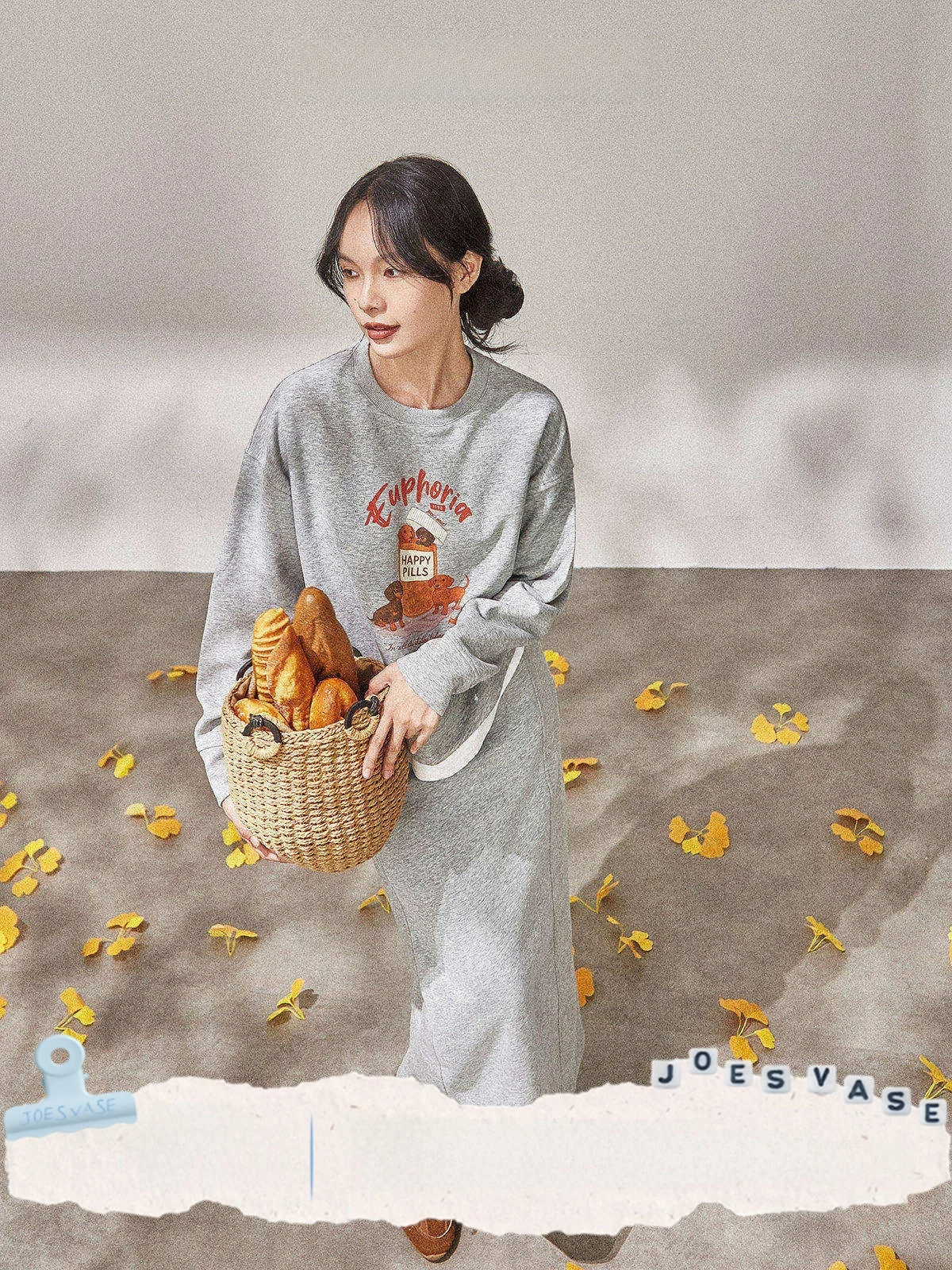 

ay Long Sve Set Women's Casual Sle Two-Piece Suit Autumn New Arrival Slimming Faionable round Ne Commute Sle