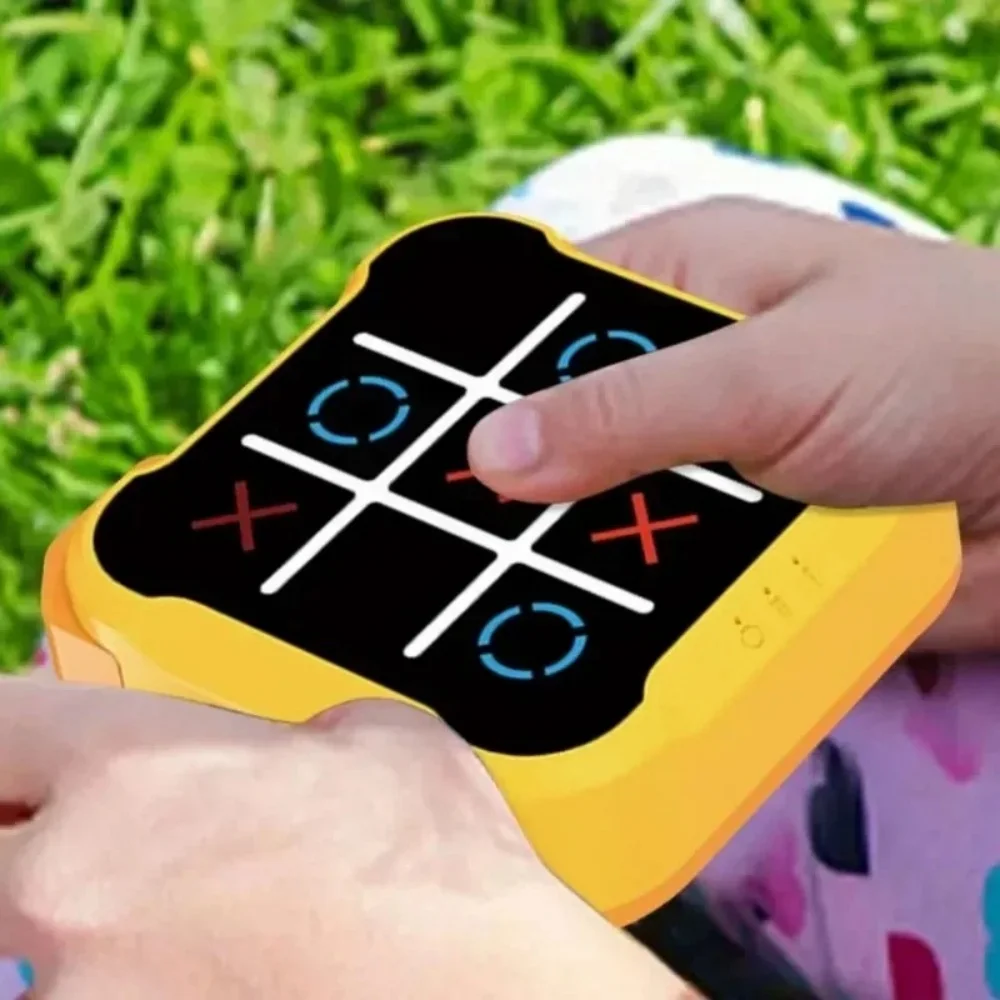 Juego de ajedrez con perno de TIC-TAC-TOE electrónico 3 en 1, rompecabezas multifuncional para niños, juguetes portátiles, juegos de mesa, regalos para niños