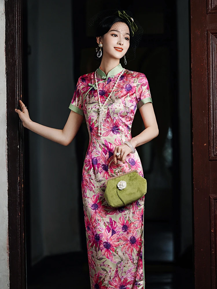 New Chinese Style Retro National Improved Ancient Cheongsam Young High-End Temperament Daily Waist Slimming