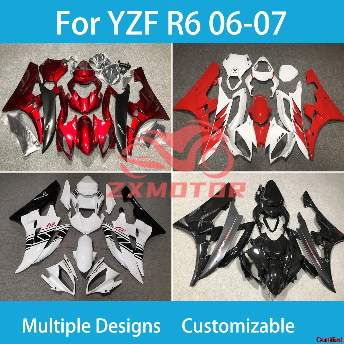 Moto Cross Fairng Kit for Yamaha YZF R6 2006 2007 ABS Motorcycle Accessory Complete Fairing Bodyworks R 6 06 07