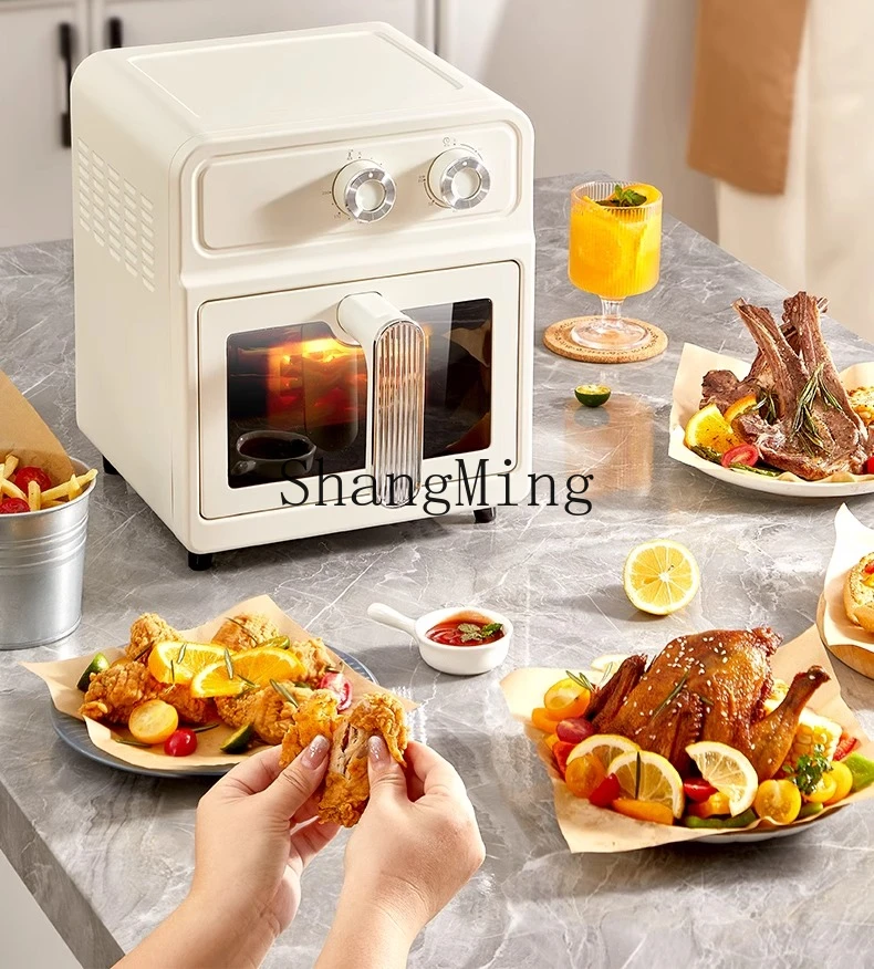 ZYY household new visual large-capacity upper and lower heating tubes, no reverse electric fryer