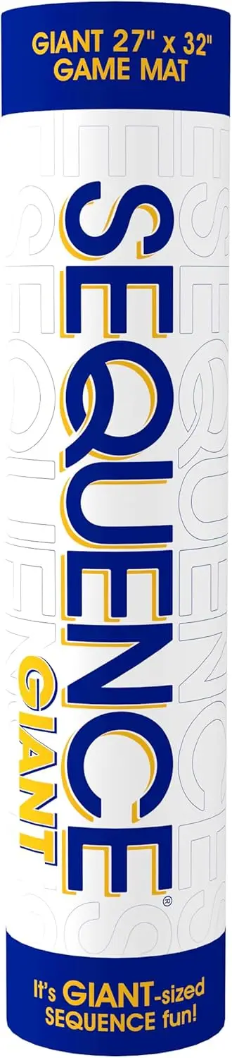 

Игровой набор Giant Sequence Game Tube Edition с мягким ковриком, картами и фишками - цвета варьируются (27 x 32 дюйма)