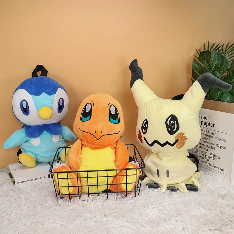 Pokemon Charizard Bag Plush Toys Eevee Mimikyu Anime Doll Pokémon Piplup Charmander Stuffed Plushie Gift for Kids Christmas