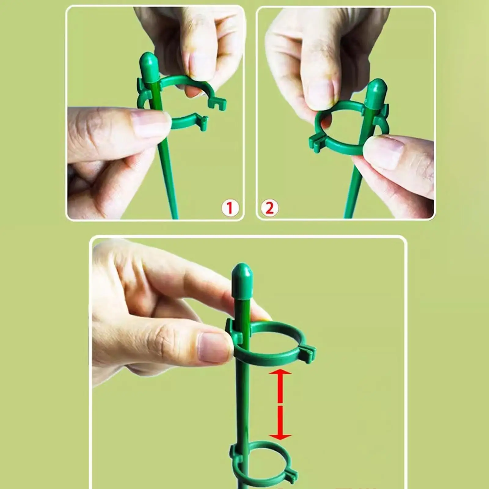 

Plant Stakes 10 Pieces Adjustable Flower Pins Tall Plant Stakes With 20 Straps For Balcony Patio Indoor Lawn Greenhouse Yard