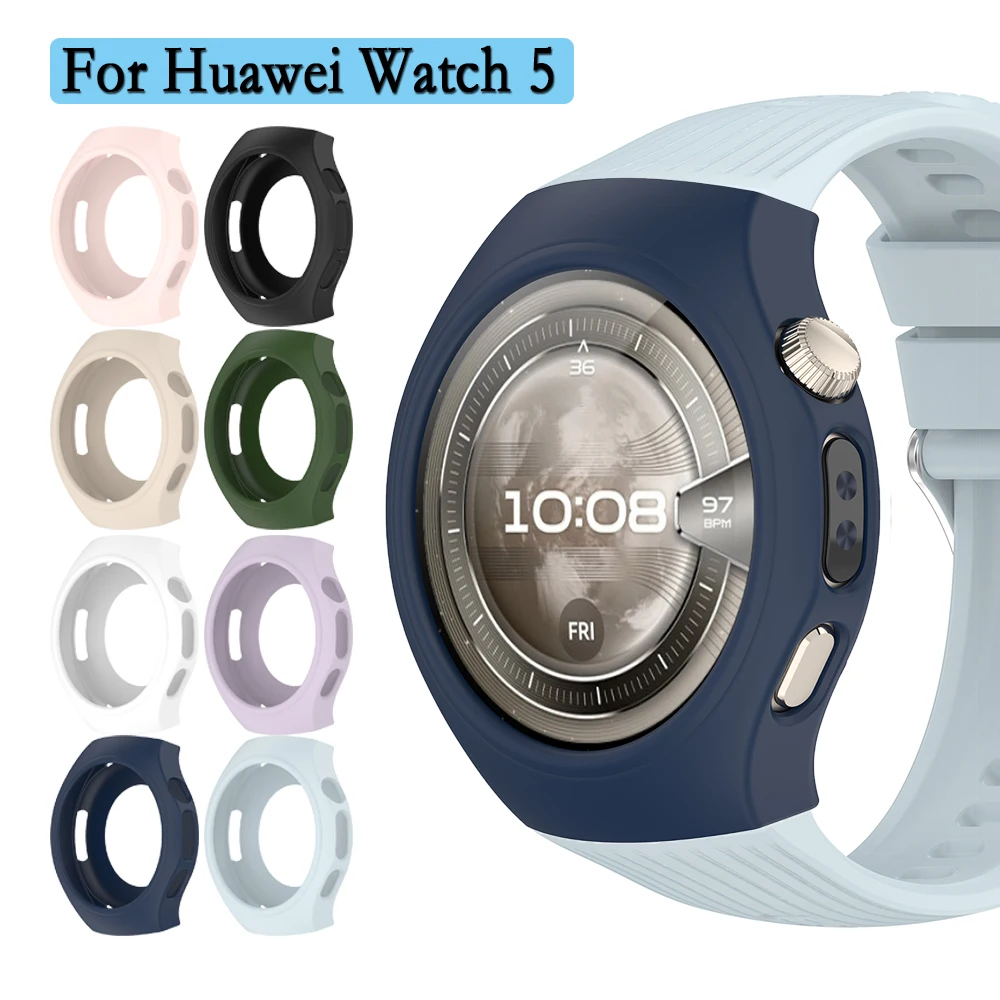 Etui na Huawei Watch 5 Miękki Silikonowy Pokrowiec Ochronny na Huawei Watch 5 42/46mm Wysokiej Jakości Wytrzymała Ramka Obudowa