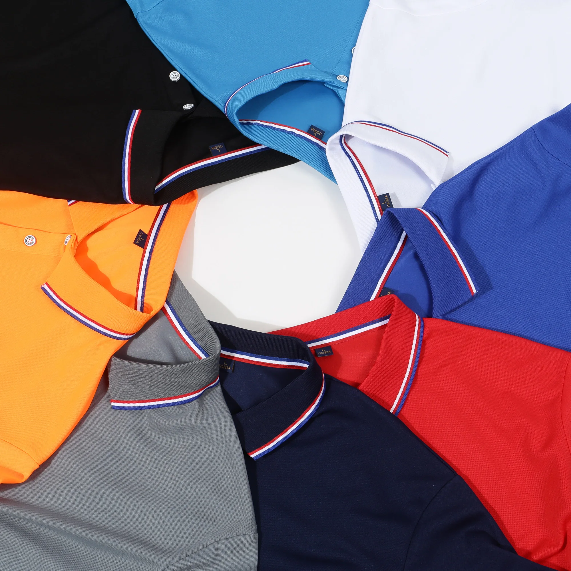 

Men's Polo Shirt Solid Color Short Sleeve Collar Spring Summer Team Work Clothing Customized Fashion Casual