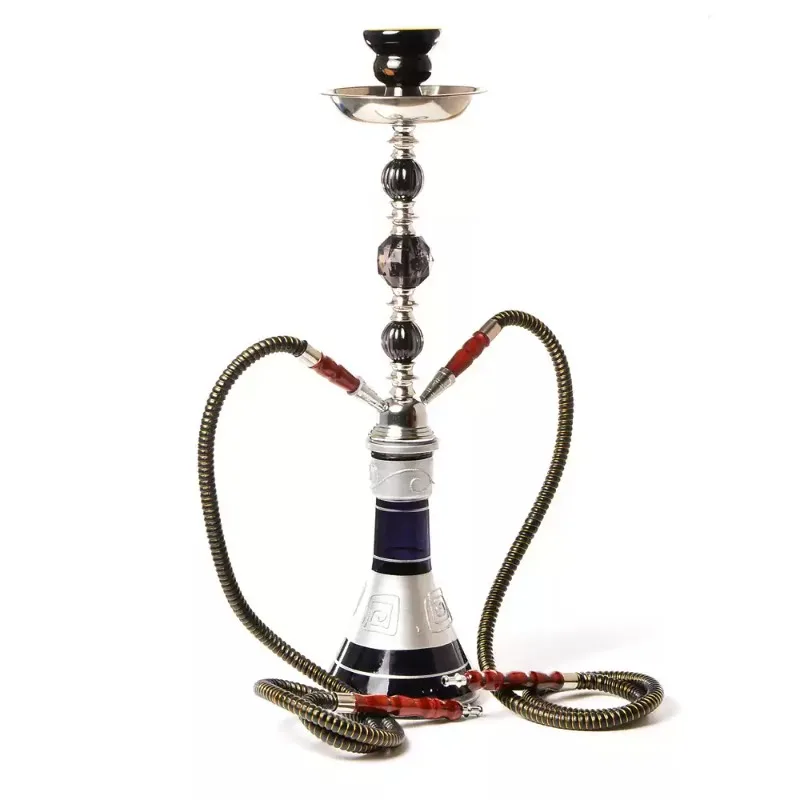 Arabic Hookah Complete Set,Classic Black Shisha Hookah for Bar KTV,2‑Person & 4‑Person Arabic Style Smoking Set