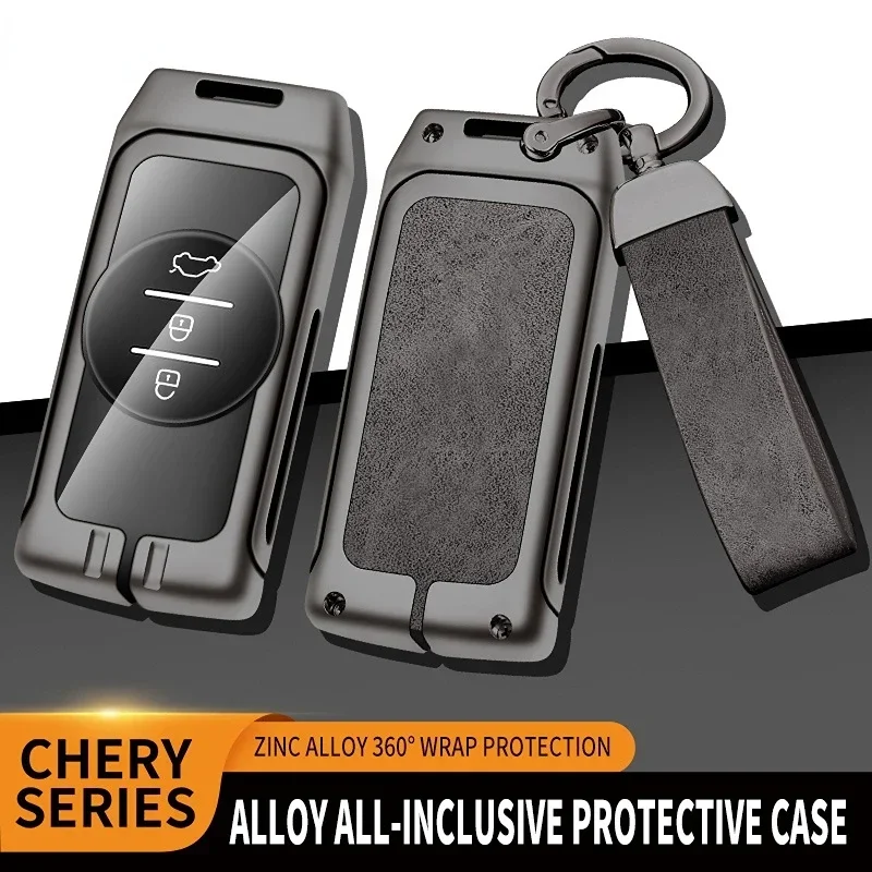 1Pcs Zinc Alloy Car Key Remote Case Cover Shell Fob For Chery Tiggo 4 5X 7 Pro 8 Exeed Txl Tx Lx Car Accessories