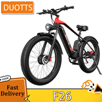 DUOTTS F26 Electric Bike 750W*2 Dual Motors LG 48V 17.5Ah Battery 26*4.0 Fat Tire 55km/h Max Speed 55 Degree Climbing