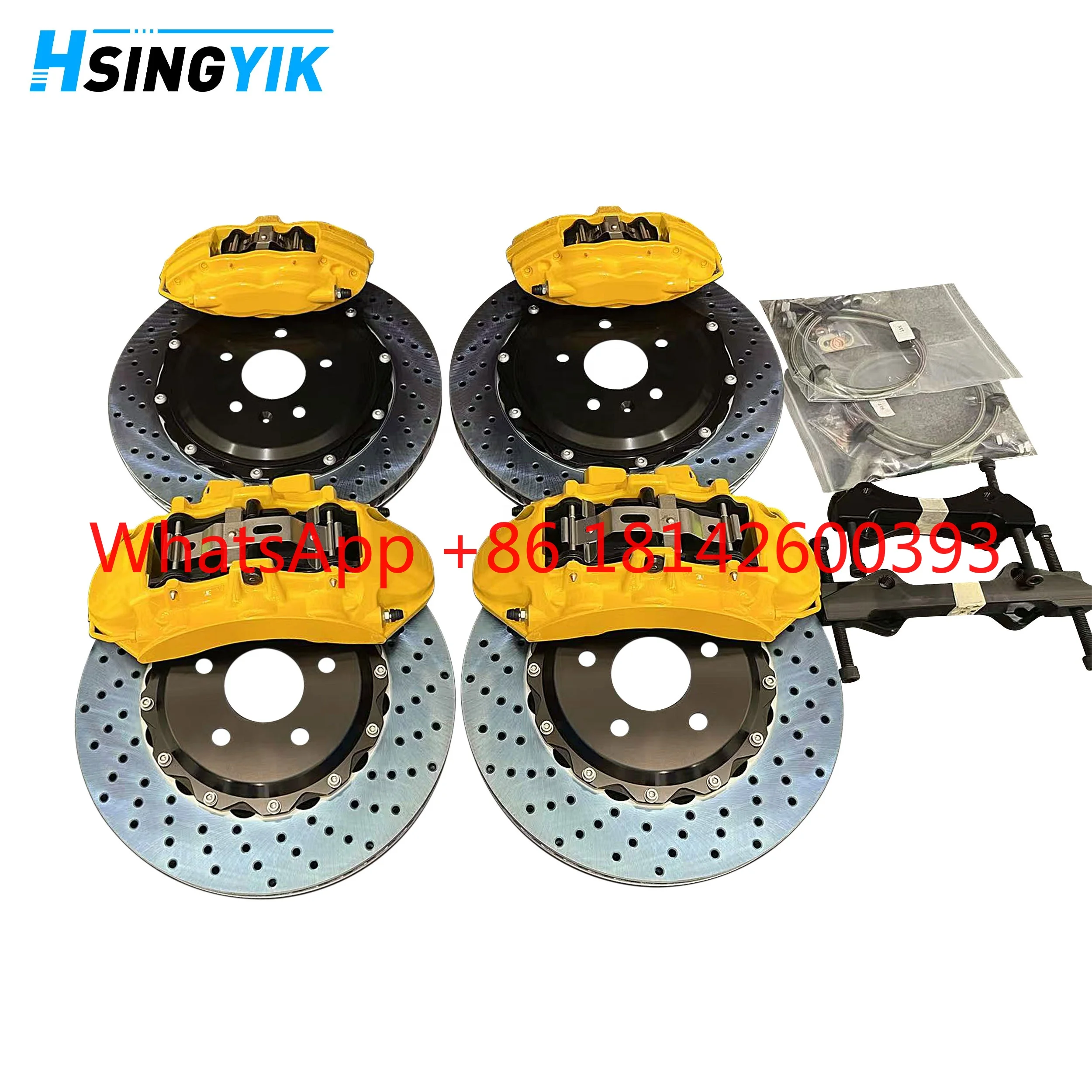 6-Piston Front Big Brake Caliper Kit 355x32MM Disc High Performance Brake System for Mid-size Luxury Sedans