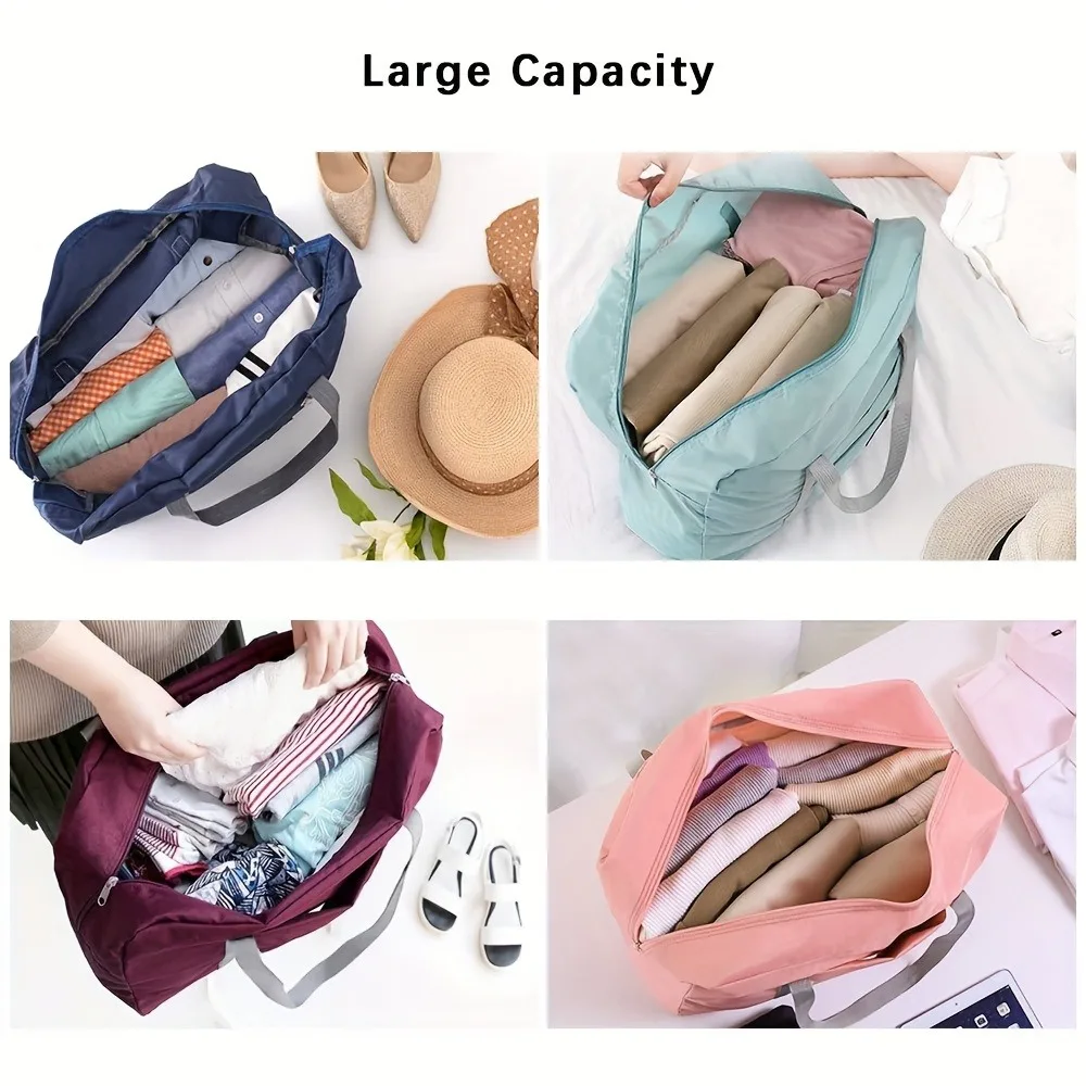 Opvouwbare handbagage reistassen Opbergtas met grote capaciteit Lichtgewicht multifunctionele vliegtuigplunjezak Handtas Nylon weekendbakken