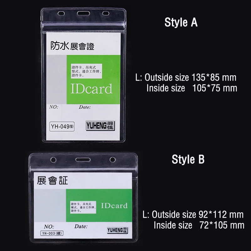 10 PCS Blue Lanyards ID Badge Holder Neck Rope and Cardholder Clear Waterproof Sleeve Pouch Plastic Protector