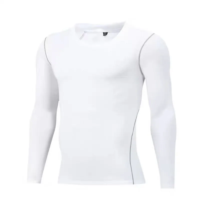 T Shirt for Man Sports Quick Dry Compression Tops Mens Workout Basketball Running Training Elastic