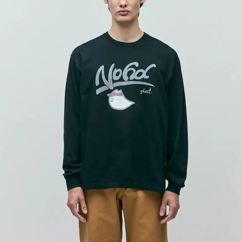 NEIGHBORHOOD NBHD Japanese‑Style Letter Logo Crew Neck Long‑Sleeve T‑Shirt 280GSM Loose Pure Cotton Unisex Casual Tops