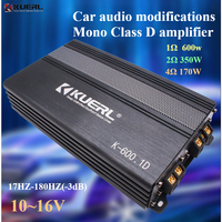 Car Audio System Retrofit 12V High Power 600W Mono Class D Digital Power Amplifier Car Power Amplifier Subwoofer Speaker