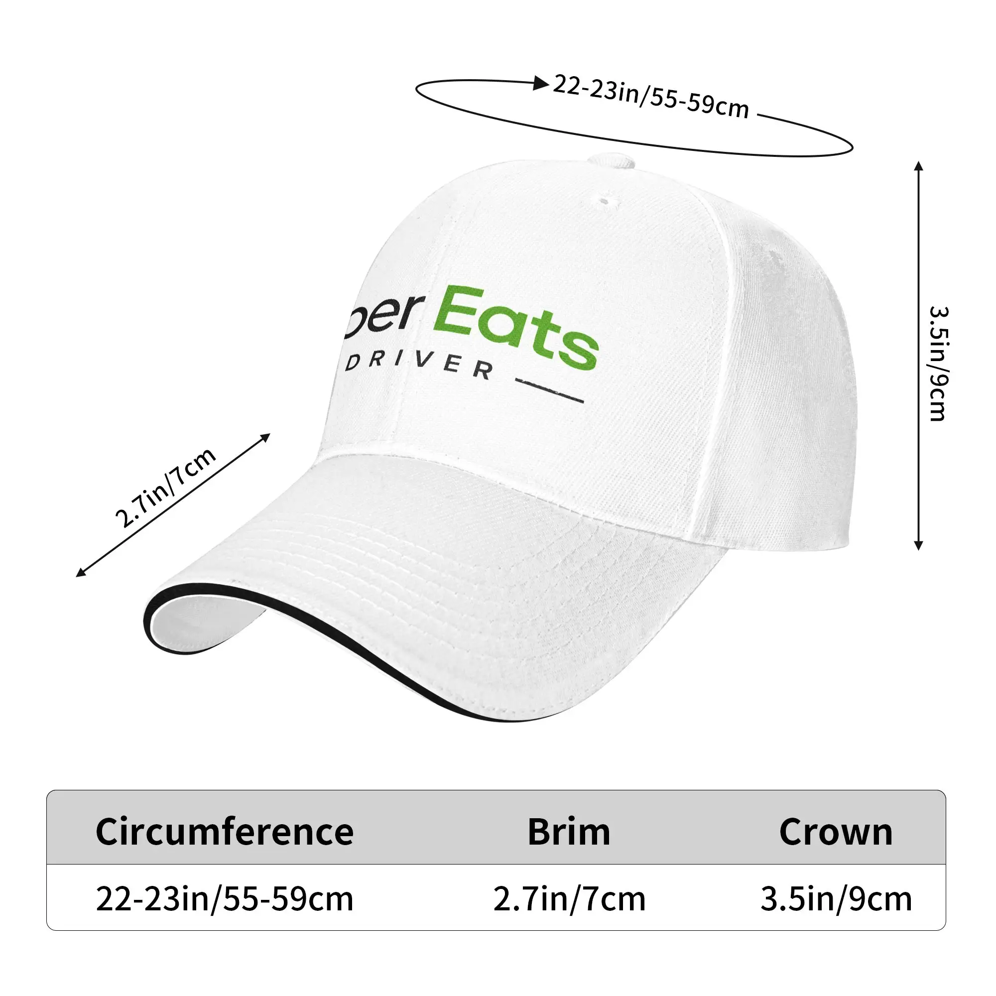 U-uber Eats Delivery Baseball Cap  Unisex-Teens Design Hip Hop Hats Spring Trendy Outdoor Gym Sun Visor Baseball Caps
