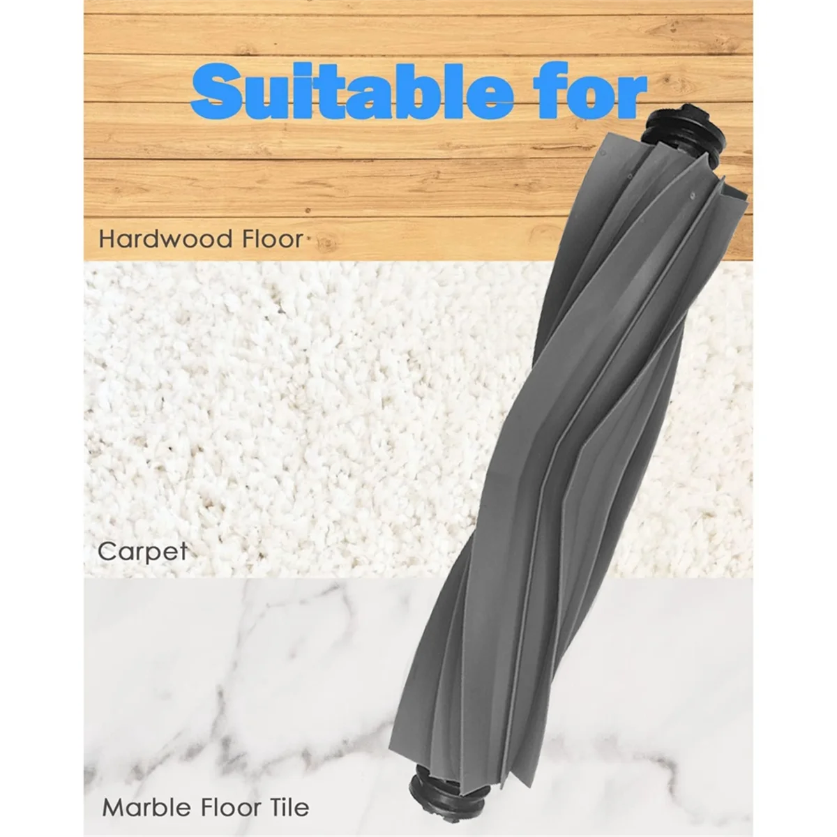 Pièces de rechange pour aspirateur Dreame L10s Pro Ultra Heat, couvercle de brosse principale, brosse à rouleau en caoutchouc, 2 pièces