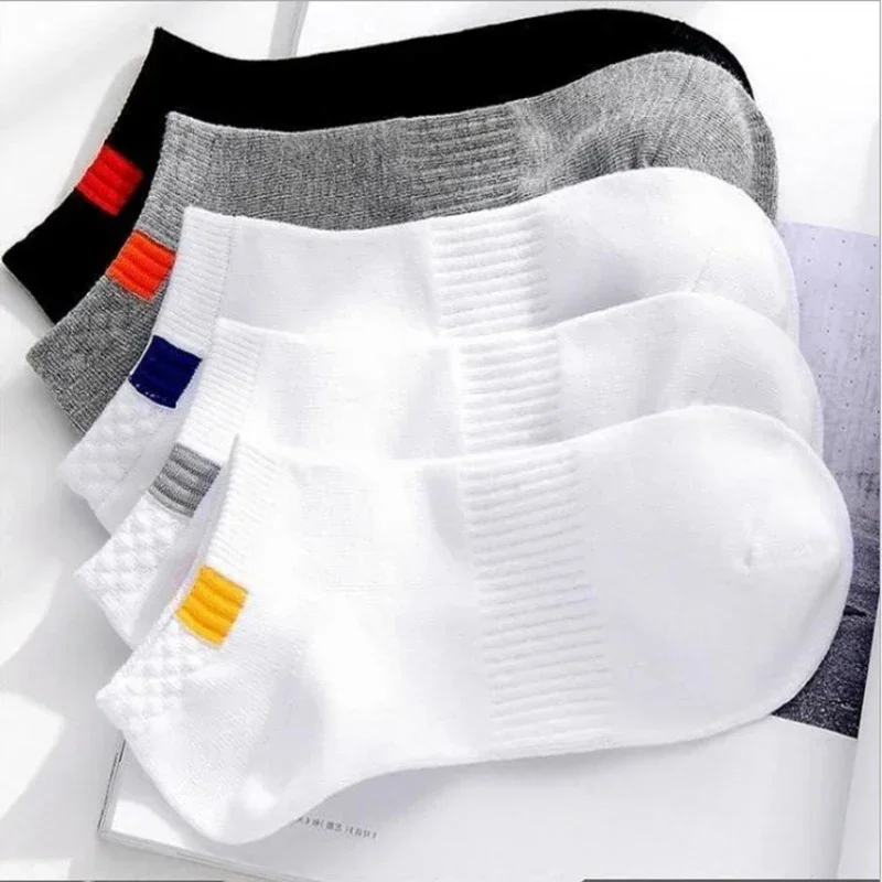 

5pairs Men's Spring/Summer Cotton Multi-color Short socks, Boat socks, quality Fashionable Lnnovative low cut socks