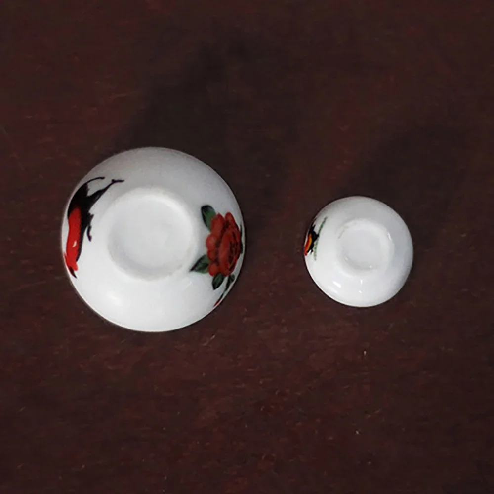 1 Stuks 1/12 Poppenhuis Accessoires Miniatuur Keramische Kom Mini Servies Model Speelgoed Voor Poppenhuis Decoratie OB11 Bjd