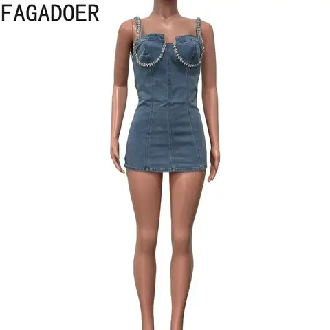 12 best sales denim- och diamantklänning - №2