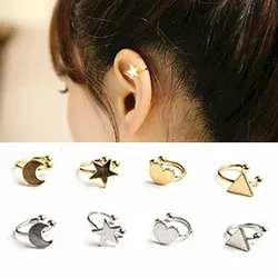Arrivals Fashion No Pierced Non-piercing Earcuff Ear Star Moon Heart Triangle Clip-on Clip Earrings For Women Jewelry