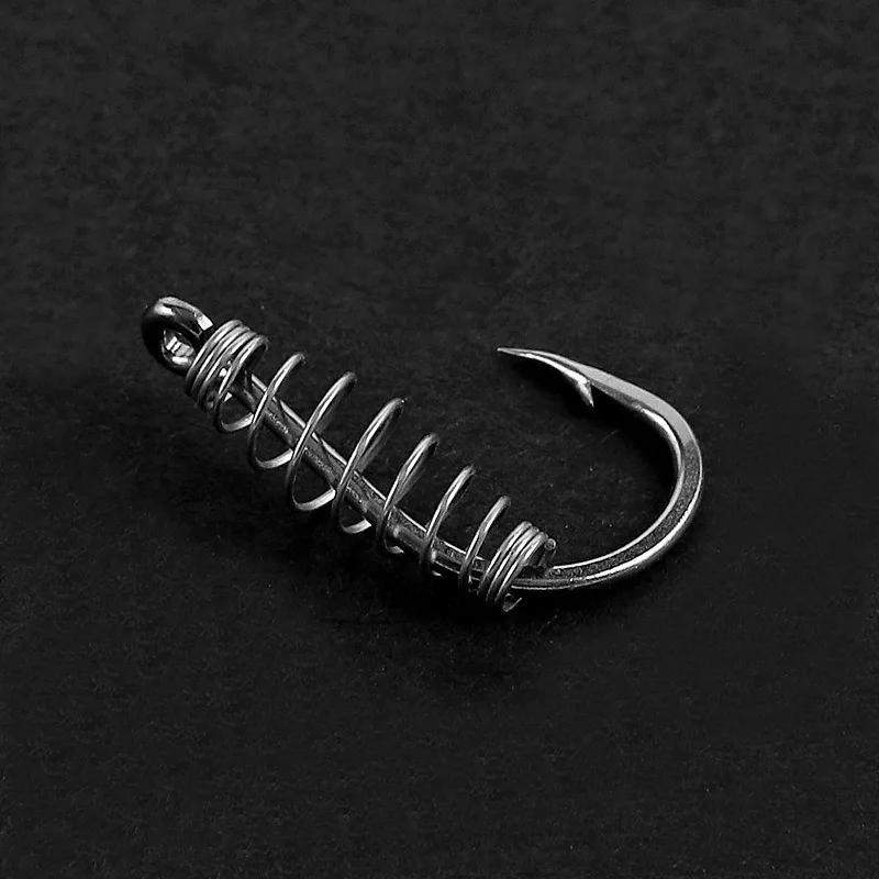 20 Teile/los Angeln Frühling Schwenk Haken Stacheldraht Karpfen Haken Fliegen Angeln Haken Angeln Zubehör Tackle – Detail 1