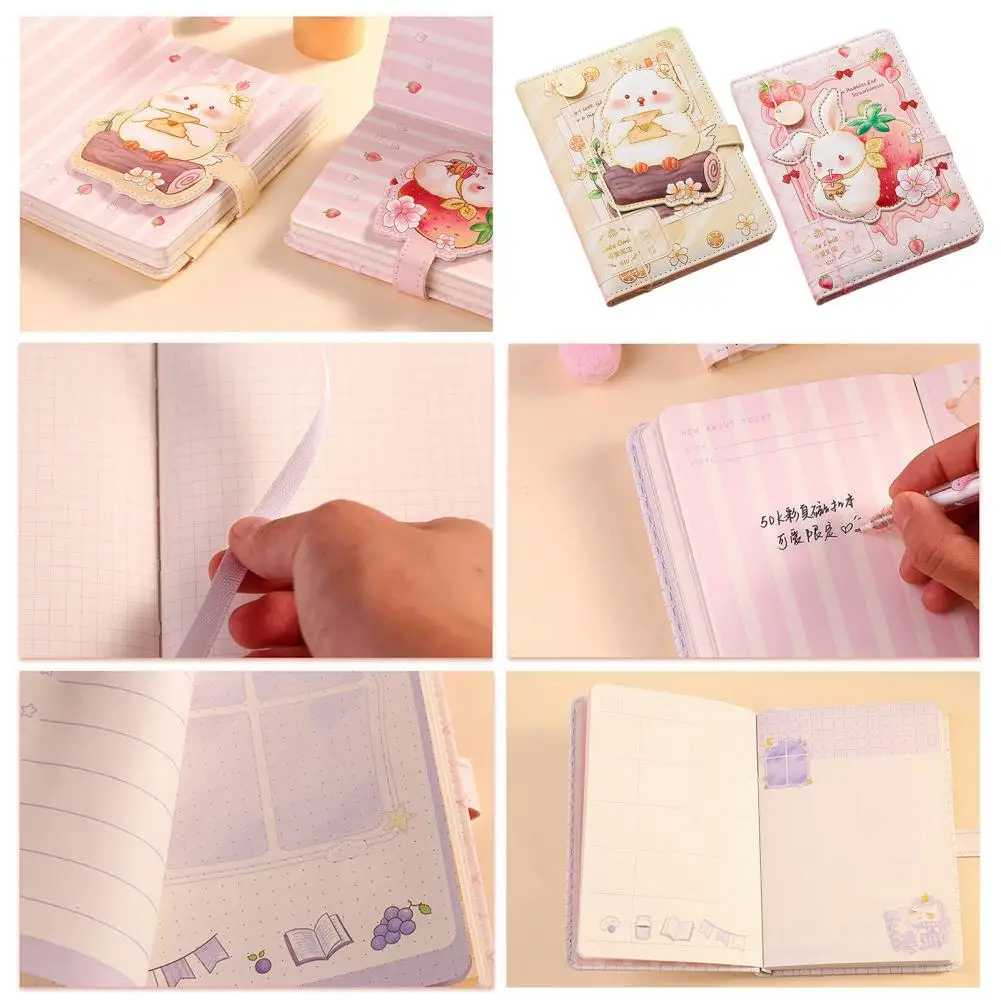 Useful Diary Book Fine Workmanship 112 Sheets Cartoon Pattern Schedule Book Ribbon Bookmark Student Scrapbook Home Supplies